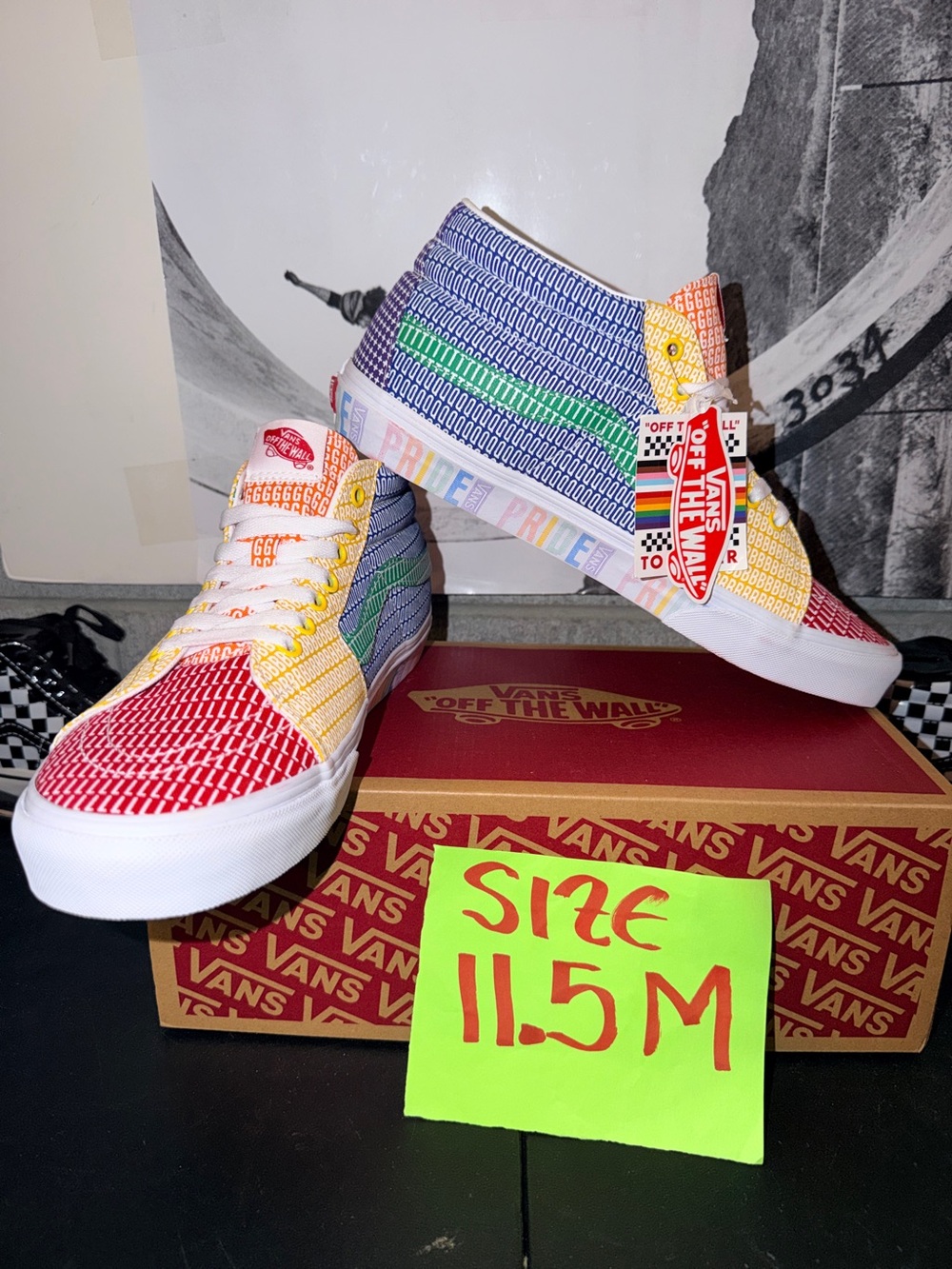Vans Sk8-Hi Pride sz 11.5 Men’s 13.0 Women’s